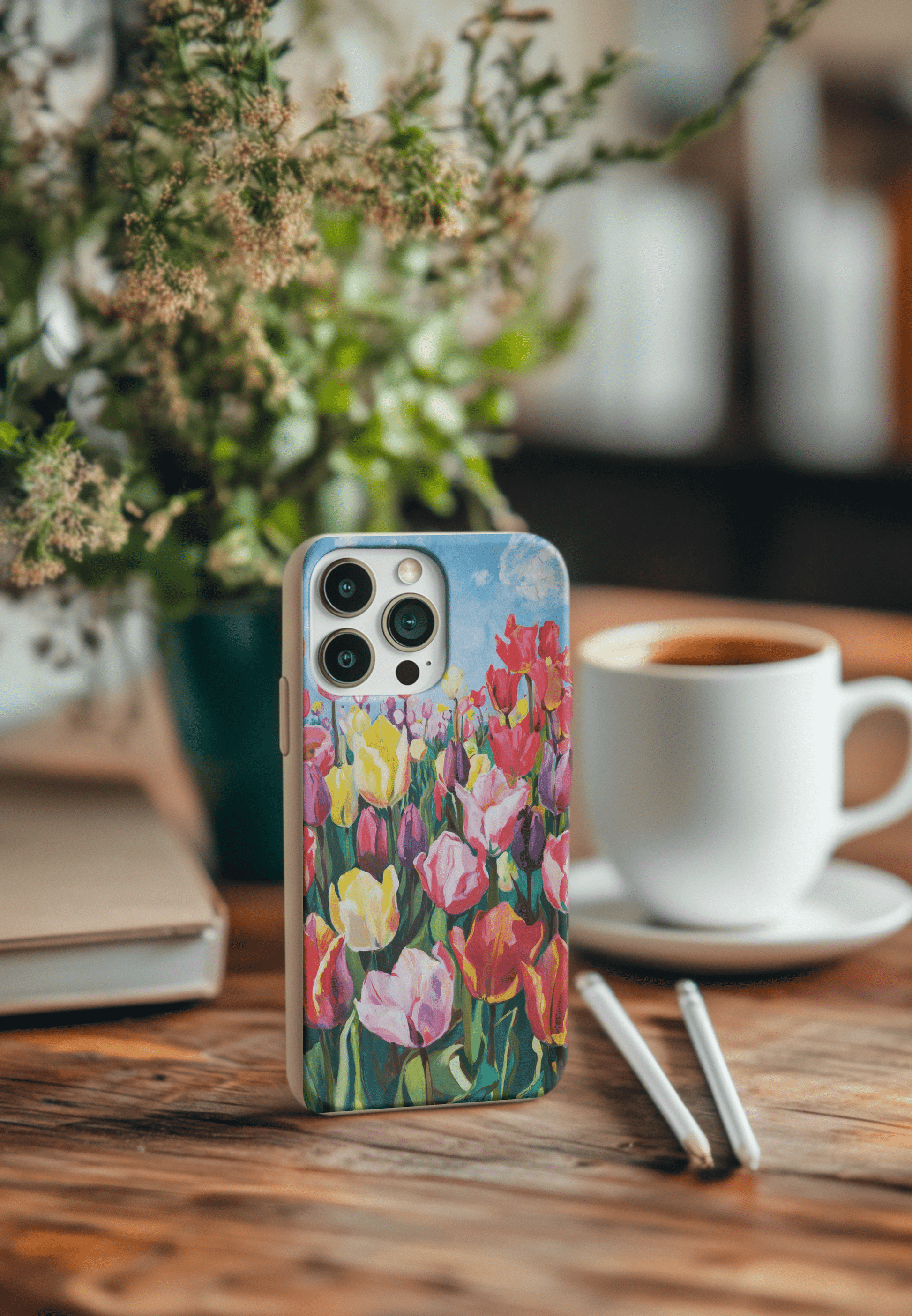 Stepping Green Phone Case Painted Tulip Bio Case