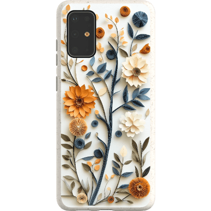 Stepping Green Phone Case Paper Cut Boho Floral Bio Case