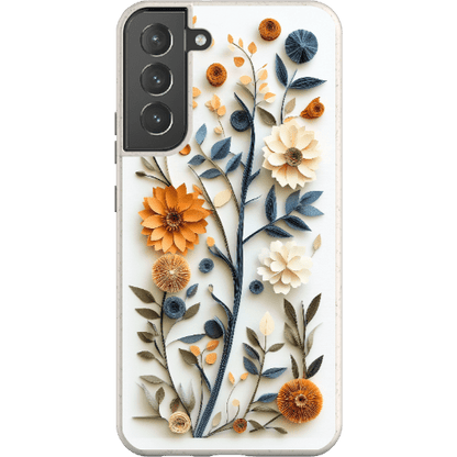 Stepping Green Phone Case Paper Cut Boho Floral Bio Case