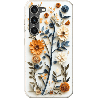 Stepping Green Phone Case Paper Cut Boho Floral Bio Case