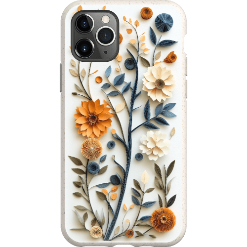 Stepping Green Phone Case Paper Cut Boho Floral Bio Case