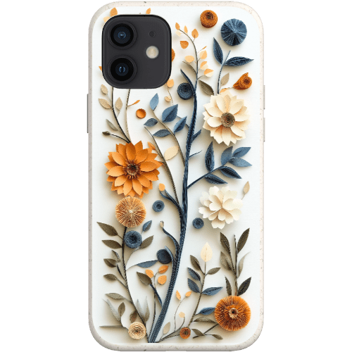 Stepping Green Phone Case Paper Cut Boho Floral Bio Case