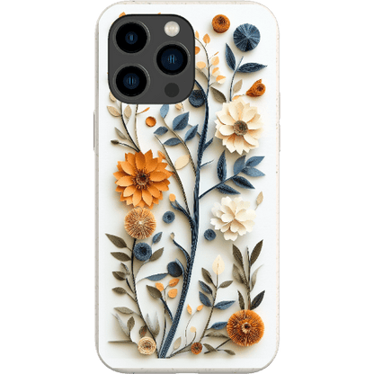 Stepping Green Phone Case Paper Cut Boho Floral Bio Case