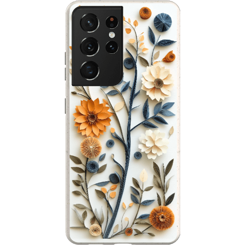 Stepping Green Phone Case Paper Cut Boho Floral Bio Case