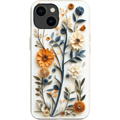 Stepping Green Phone Case Paper Cut Boho Floral Bio Case
