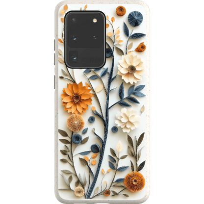 Stepping Green Phone Case Paper Cut Boho Floral Bio Case