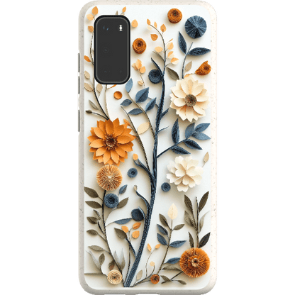 Stepping Green Phone Case Paper Cut Boho Floral Bio Case