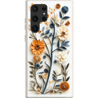 Stepping Green Phone Case Paper Cut Boho Floral Bio Case