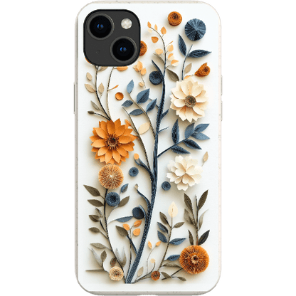 Stepping Green Phone Case Paper Cut Boho Floral Bio Case