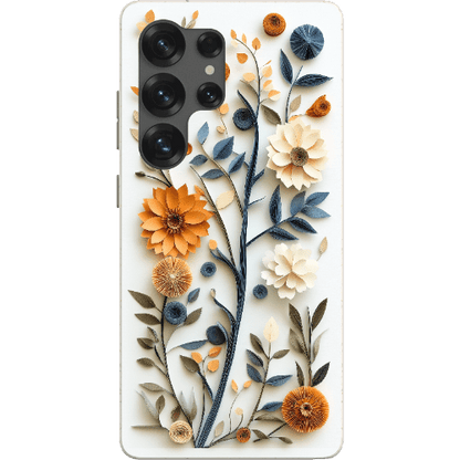 Stepping Green Phone Case Paper Cut Boho Floral Bio Case
