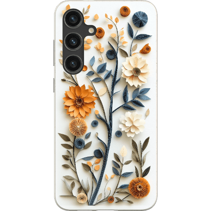 Stepping Green Phone Case Paper Cut Boho Floral Bio Case