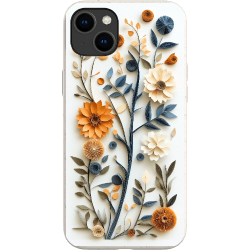 Stepping Green Phone Case Paper Cut Boho Floral Bio Case