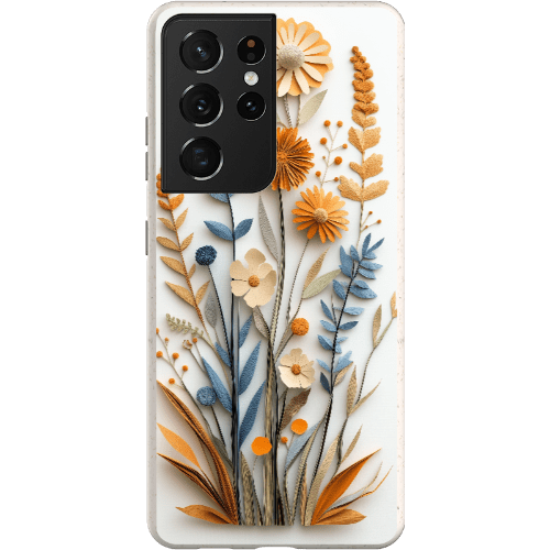 Stepping Green Phone Case Paper Cut Boho Wildflowers Bio Case