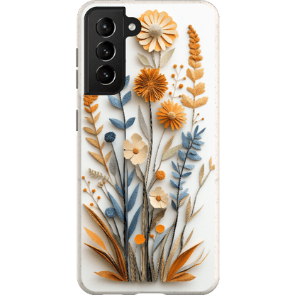Stepping Green Phone Case Paper Cut Boho Wildflowers Bio Case