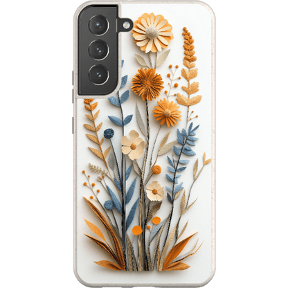 Stepping Green Phone Case Paper Cut Boho Wildflowers Bio Case