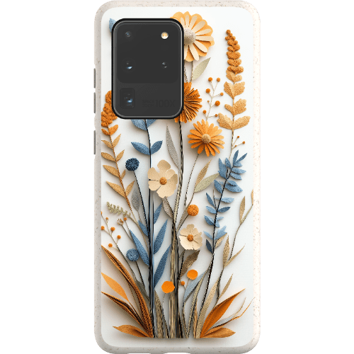 Stepping Green Phone Case Paper Cut Boho Wildflowers Bio Case