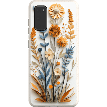 Stepping Green Phone Case Paper Cut Boho Wildflowers Bio Case