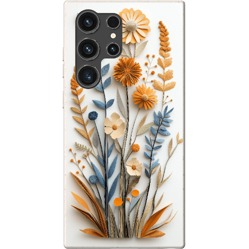 Stepping Green Phone Case Paper Cut Boho Wildflowers Bio Case