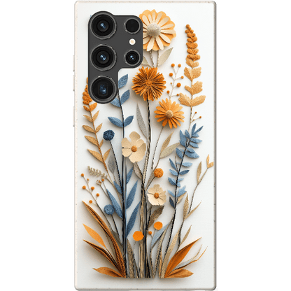 Stepping Green Phone Case Paper Cut Boho Wildflowers Bio Case