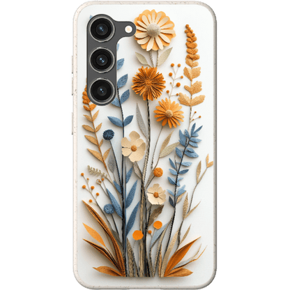 Stepping Green Phone Case Paper Cut Boho Wildflowers Bio Case
