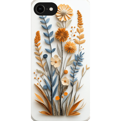 Stepping Green Phone Case Paper Cut Boho Wildflowers Bio Case