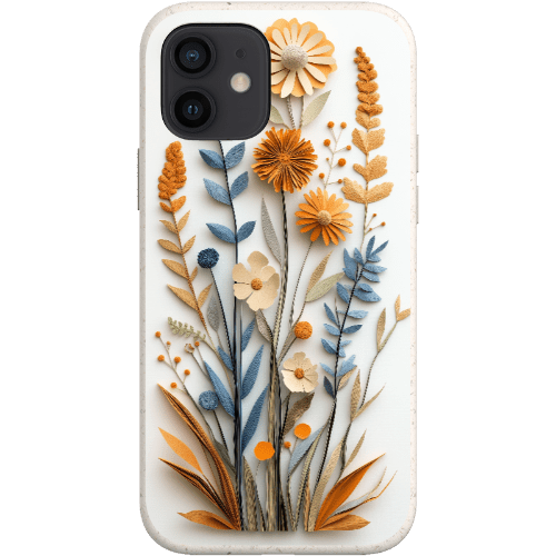 Stepping Green Phone Case Paper Cut Boho Wildflowers Bio Case
