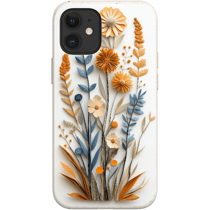 Stepping Green Phone Case Paper Cut Boho Wildflowers Bio Case