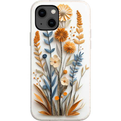 Stepping Green Phone Case Paper Cut Boho Wildflowers Bio Case