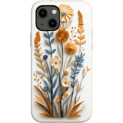 Stepping Green Phone Case Paper Cut Boho Wildflowers Bio Case