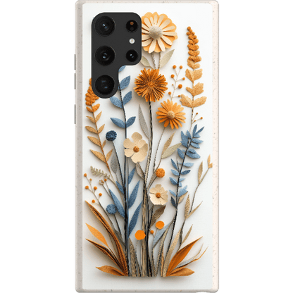 Stepping Green Phone Case Paper Cut Boho Wildflowers Bio Case
