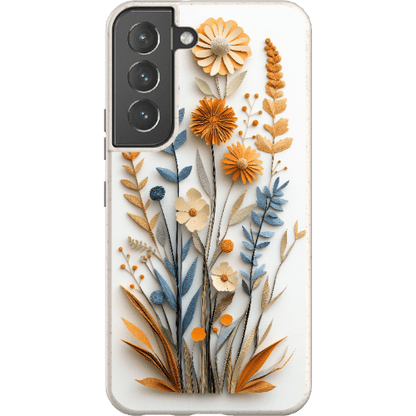 Stepping Green Phone Case Paper Cut Boho Wildflowers Bio Case