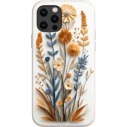 Stepping Green Phone Case Paper Cut Boho Wildflowers Bio Case
