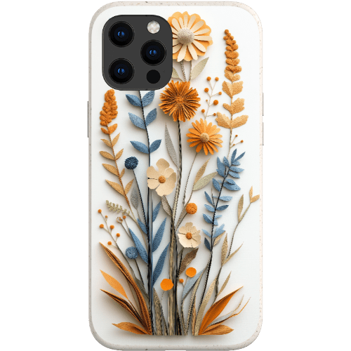 Stepping Green Phone Case Paper Cut Boho Wildflowers Bio Case
