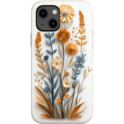 Stepping Green Phone Case Paper Cut Boho Wildflowers Bio Case