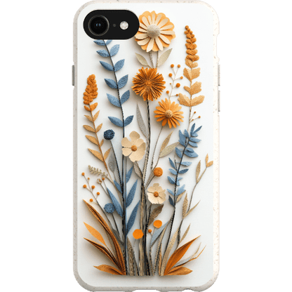 Stepping Green Phone Case Paper Cut Boho Wildflowers Bio Case