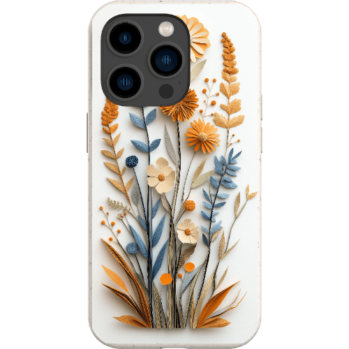 Stepping Green Phone Case Paper Cut Boho Wildflowers Bio Case