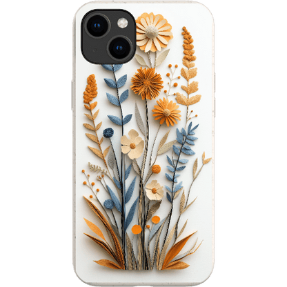 Stepping Green Phone Case Paper Cut Boho Wildflowers Bio Case