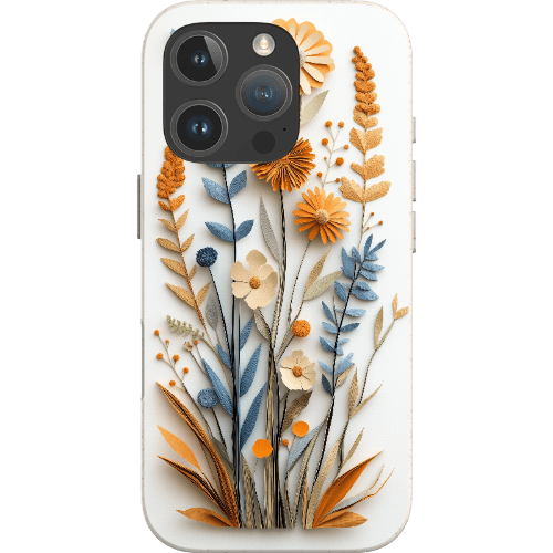 Stepping Green Phone Case Paper Cut Boho Wildflowers Bio Case