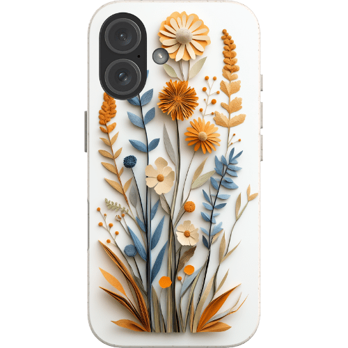Stepping Green Phone Case Paper Cut Boho Wildflowers Bio Case
