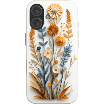 Stepping Green Phone Case Paper Cut Boho Wildflowers Bio Case