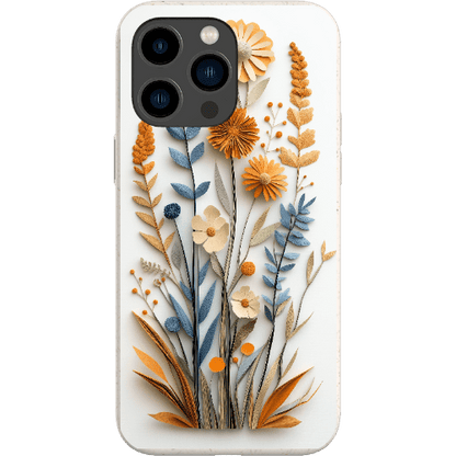 Stepping Green Phone Case Paper Cut Boho Wildflowers Bio Case