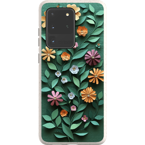 Stepping Green Phone Case Paper Cut Colorful Floral Bio Case