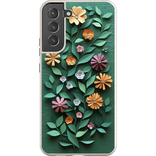 Stepping Green Phone Case Paper Cut Colorful Floral Bio Case