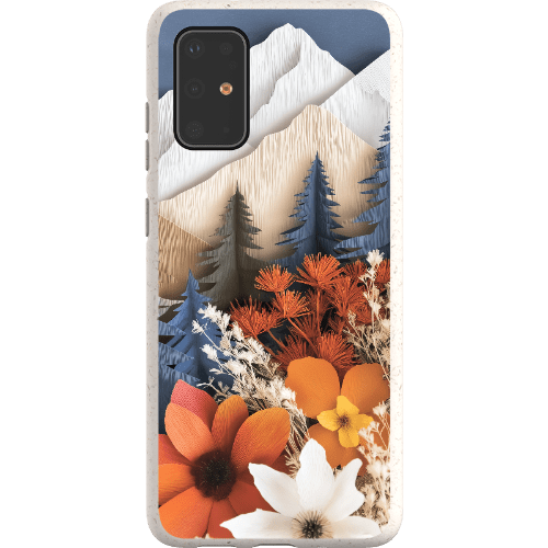 Stepping Green Phone Case Paper Floral Mountain Bio Case