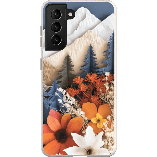 Stepping Green Phone Case Paper Floral Mountain Bio Case