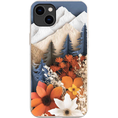 Stepping Green Phone Case Paper Floral Mountain Bio Case