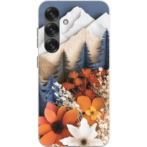 Stepping Green Phone Case Paper Floral Mountain Bio Case