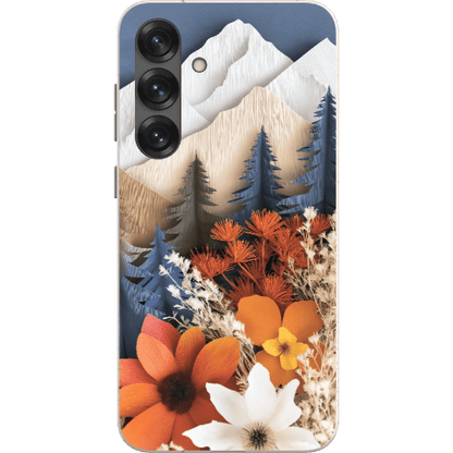 Stepping Green Phone Case Paper Floral Mountain Bio Case