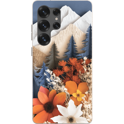 Stepping Green Phone Case Paper Floral Mountain Bio Case