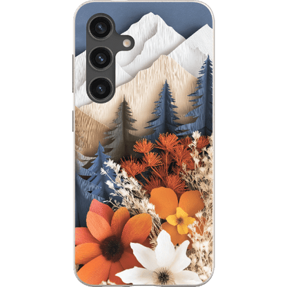 Stepping Green Phone Case Paper Floral Mountain Bio Case
